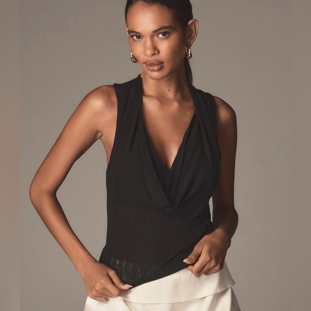 NWT Anthropologie black Tank Top